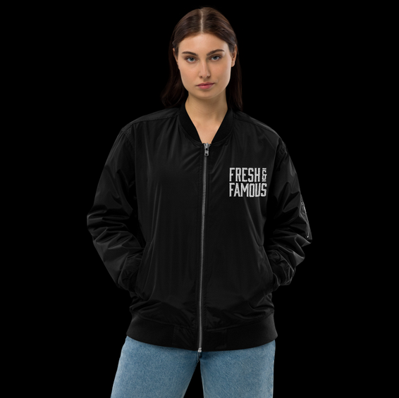 sustainable bomber jacket