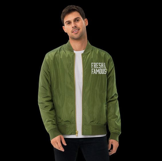 sustainable bomber jacket