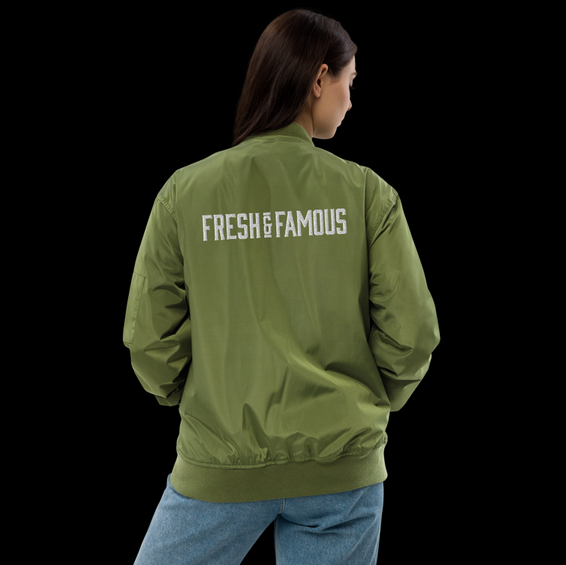 sustainable bomber jacket