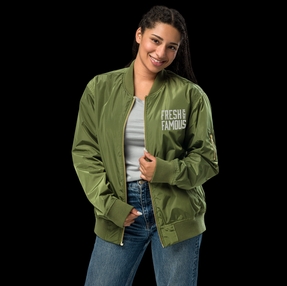 sustainable bomber jacket